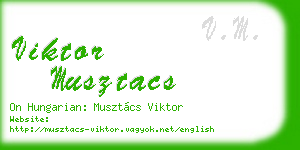 viktor musztacs business card
